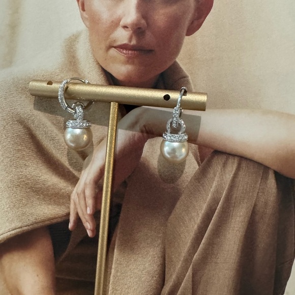 Nordstrom Silver and Pearl Drop Earrings - Picture 4 of 6